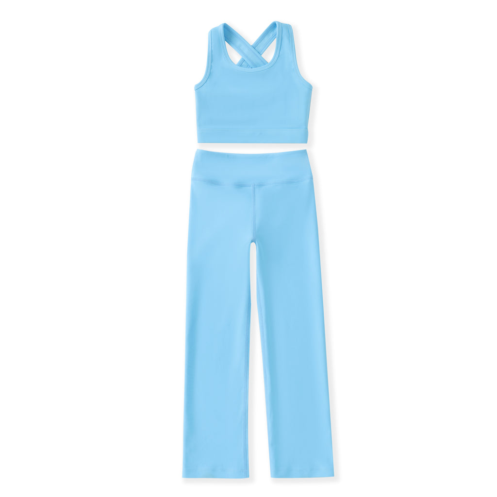 FlipZy - Turquoise Blue Yoga 2 pc Set
