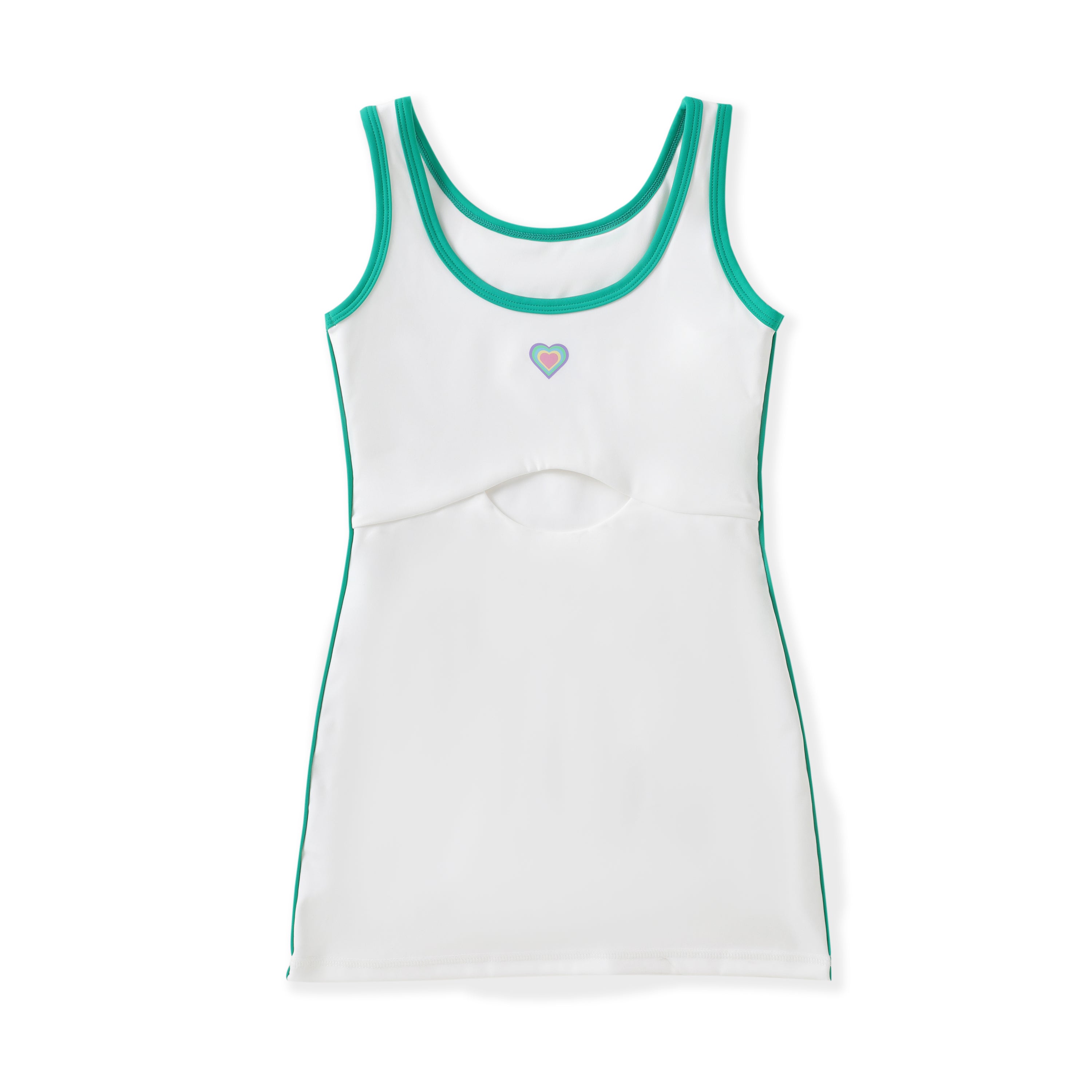 FlipZy - White/Green Tennis Dress