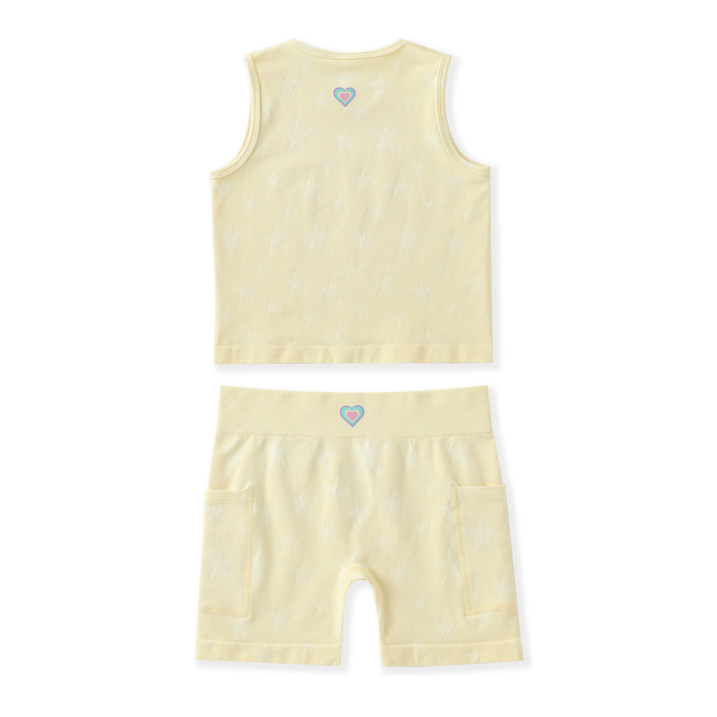 FlipZy - Yellow Yoga Tee and Shorts Set
