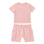 FlipZy - Pink Yoga Tee and Shorts Set