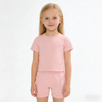 FlipZy - Pink Yoga Tee and Shorts Set
